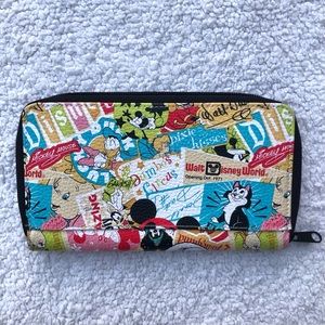 Disney Parks wallet zippered card case Mickey Mouse dumbo Figaro Donald Duck